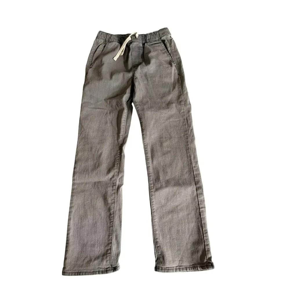 Old Navy Boys Wow Pull-On Straight Leg Jeans - Gray L (10-12)